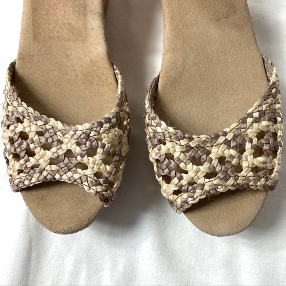 TOMS Espadrille Platform Wedges Cork Heel Tan 8 - Picture 3 of 7